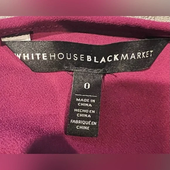 White House Black Market WHBM plum Shorts Romper size 0 - Picture 4 of 6